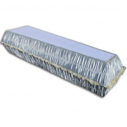 Гроб деревянный обитый атлас+парча (ритуальная, морозный узор)